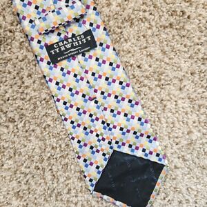 Charles Tyrwhitt Tie Made In England Silk‎ Multicolor 4" x 61"